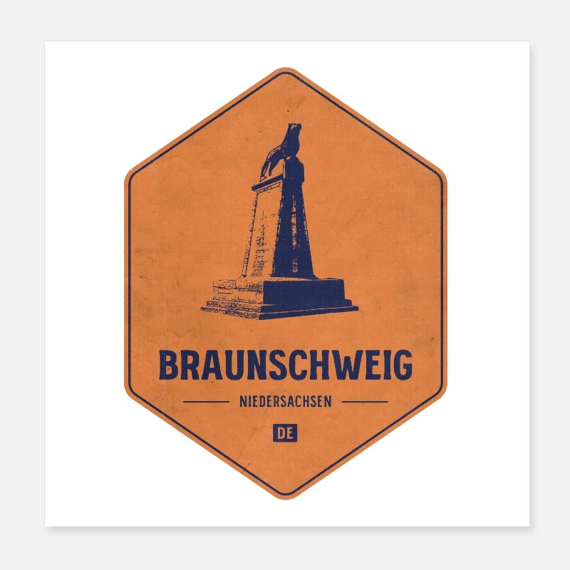 Brunswick City Badge Patch Poster 8" x 8" (20x20 cm)