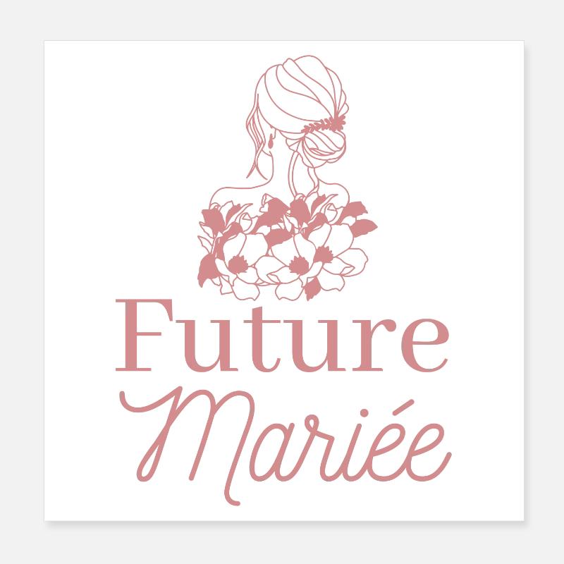 EVJF future mariée. Enterrement vie célibataire Poster 20 x 20 cm