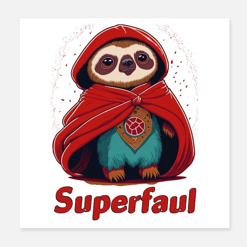Superfaul Poster 20x20 cm
