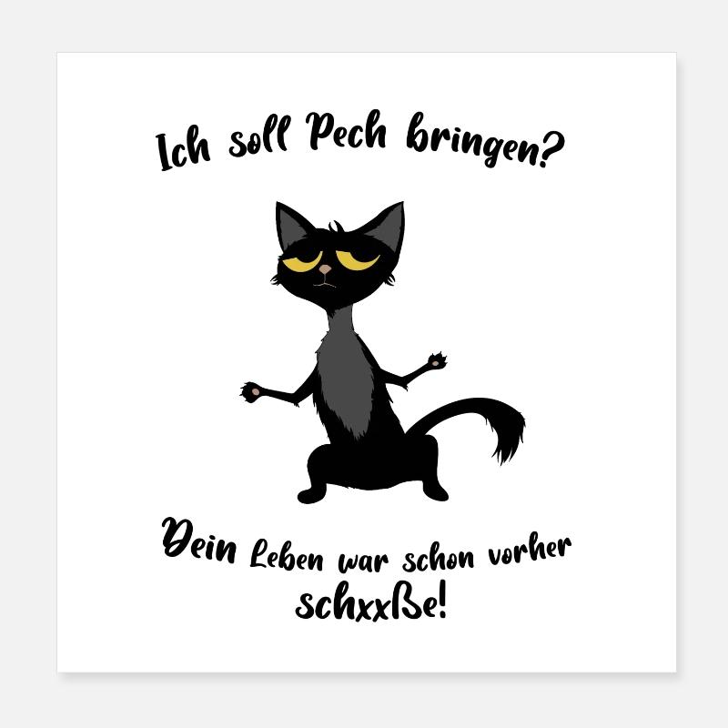 Je suis censé porter malheur? Poster 20 x 20 cm