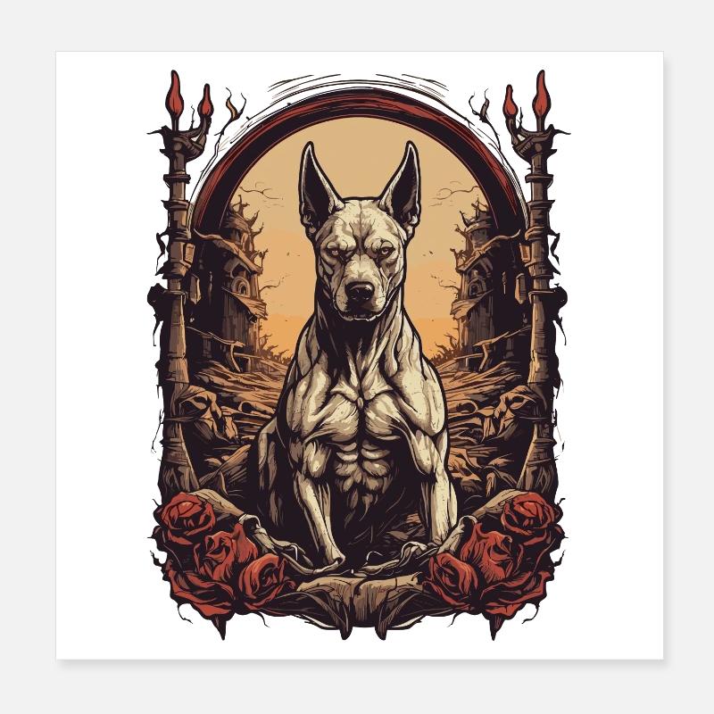 Attack dog Poster 8" x 8" (20x20 cm)