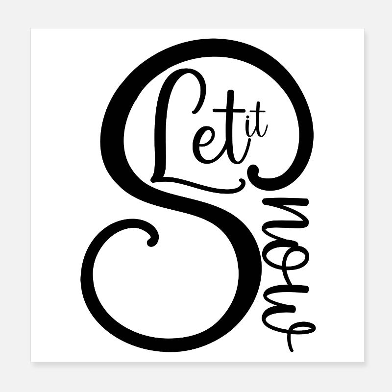 Let it Snow Weihnactsmotiv Poster 20x20 cm