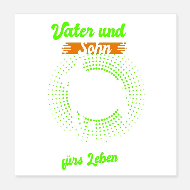 Vater und Sohn Freunde Poster 20x20 cm