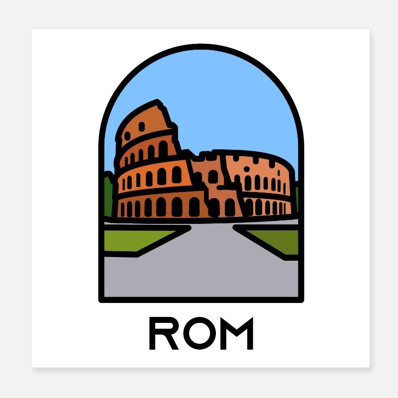 Rome - Colosseum Poster 8" x 8" (20x20 cm)