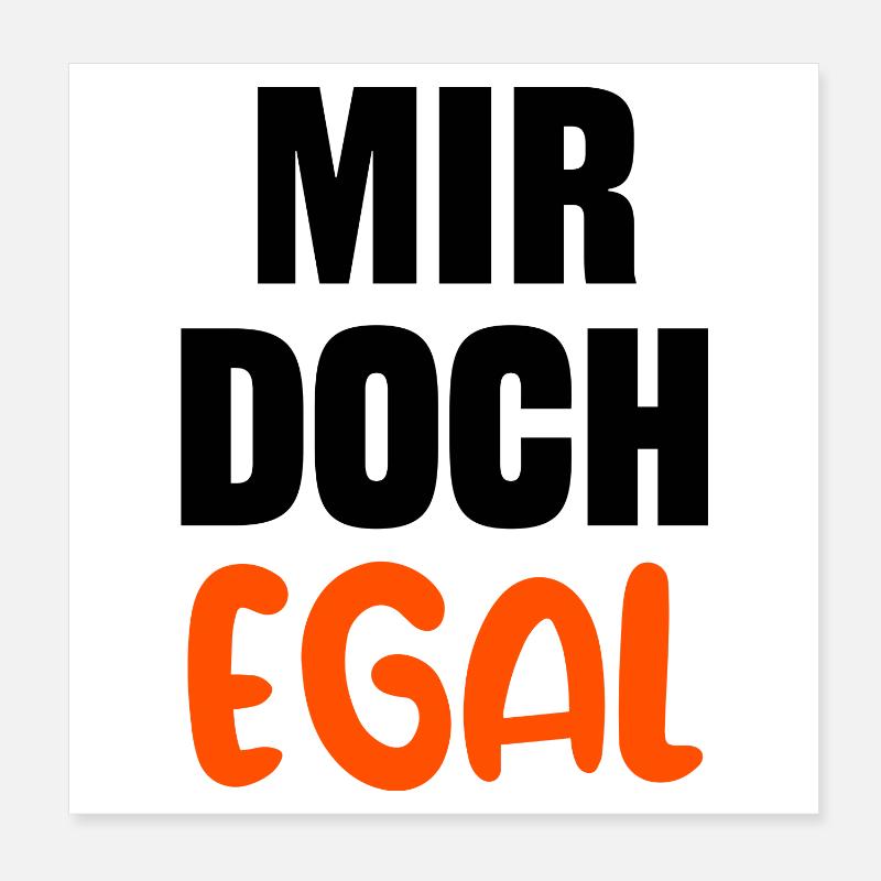 Je m’en fous Déclaration Indifférente Chill Poster 20 x 20 cm