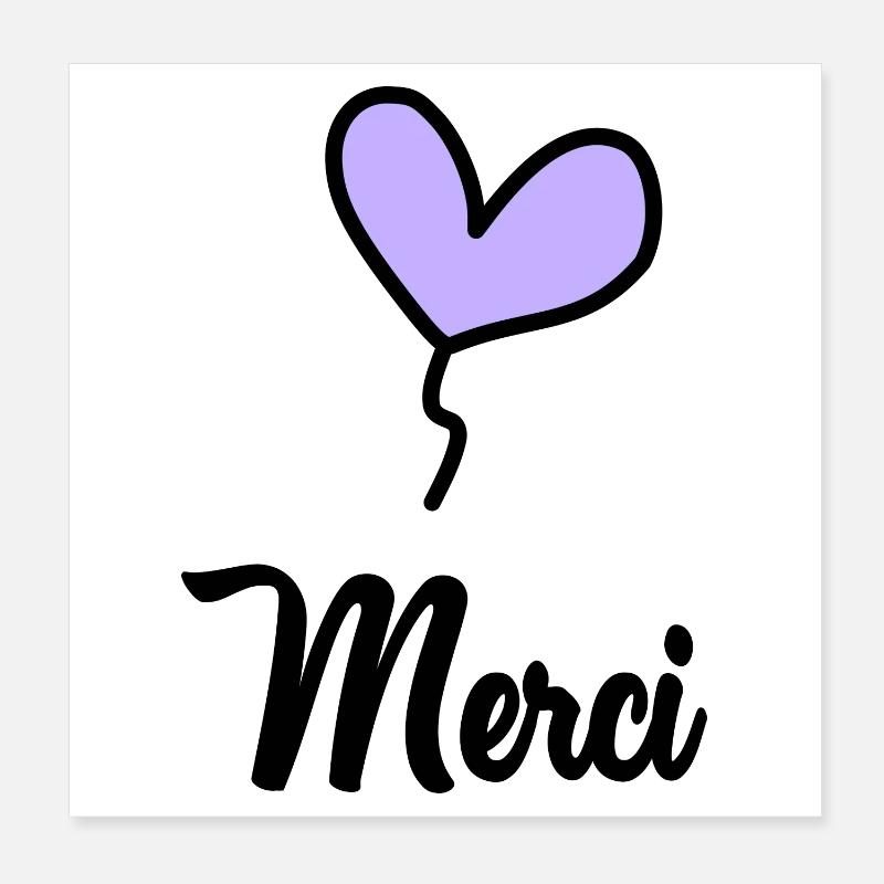 MERCI. MAÎTRESSE. MAÎTRE Poster 20 x 20 cm