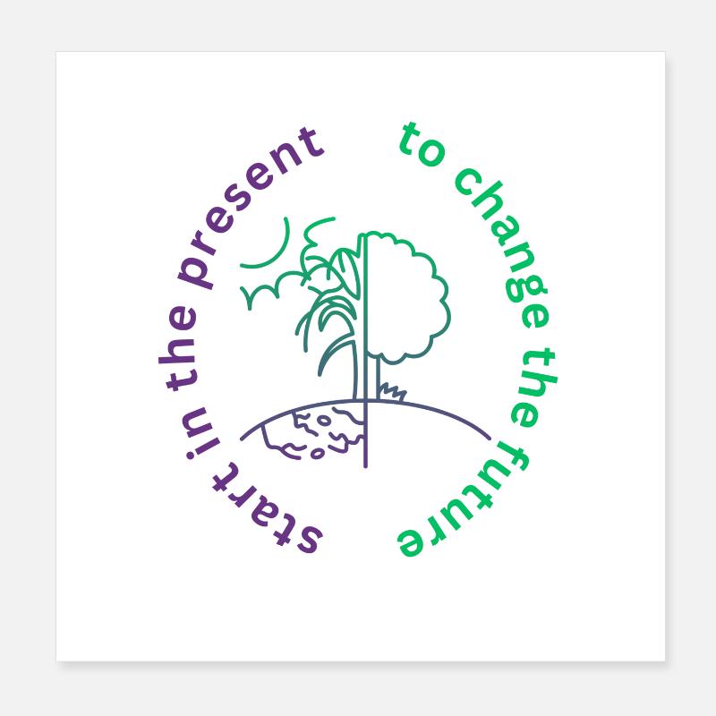 to change the future start in the present Poster 20x20 cm