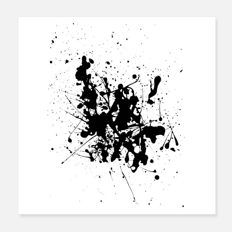 Black.Splash Poster 8" x 8" (20x20 cm)