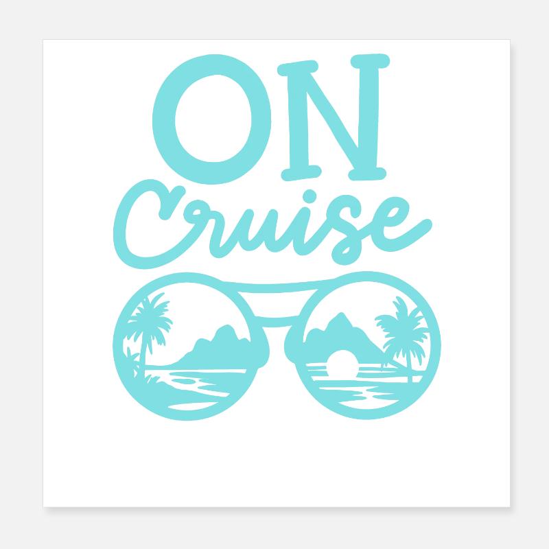 Kreuzfahrt Urlaub Poster 20x20 cm