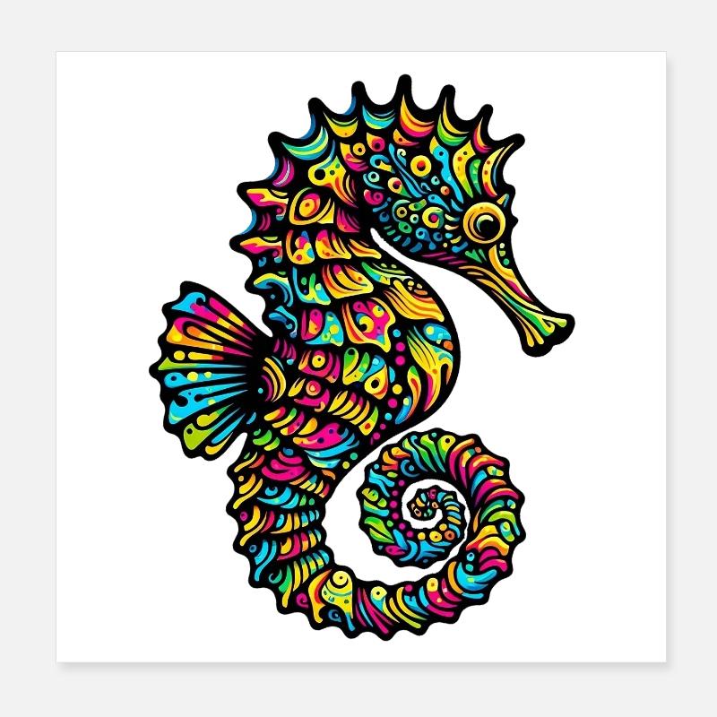 hippocampe Poster 20 x 20 cm