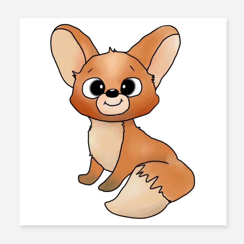 Füchschen Poster 20x20 cm