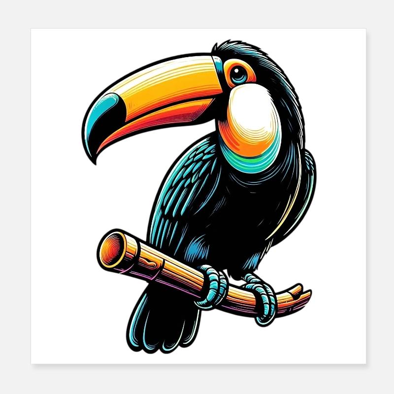 Toucan Poster 20 x 20 cm