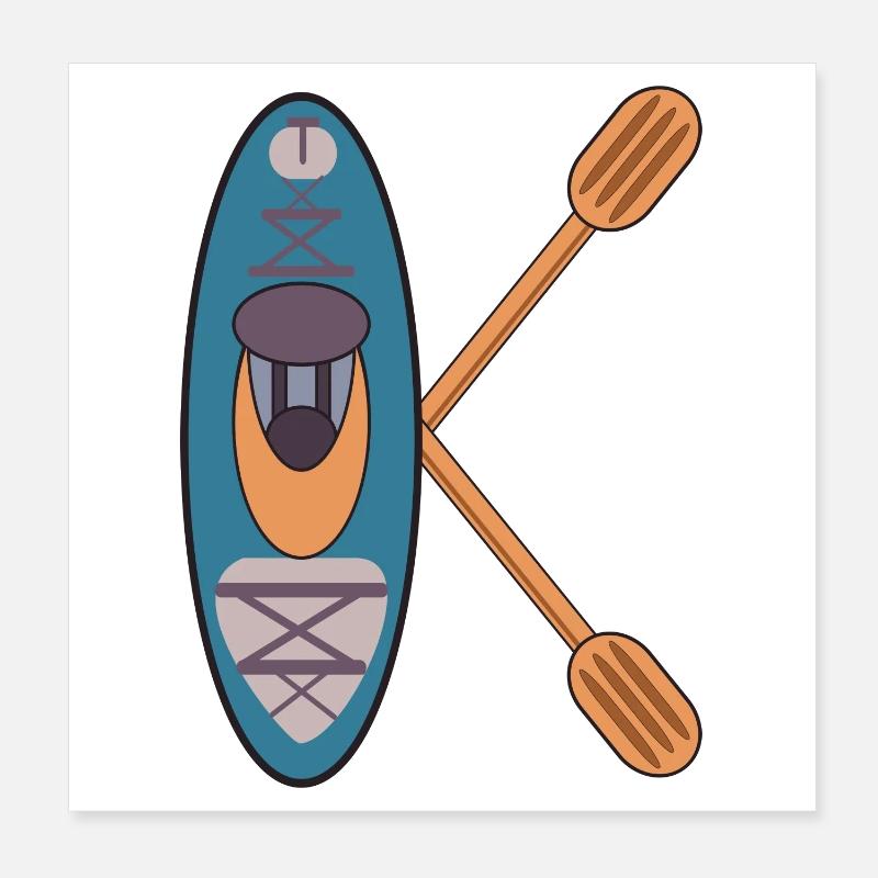 LETTER K - NAME KAYAKER KAYAK Poster 8" x 8" (20x20 cm)