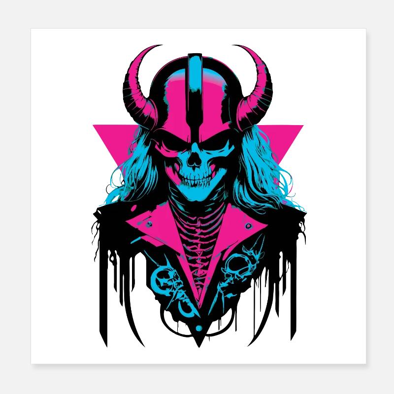 Retro-Zombie Poster 20x20 cm