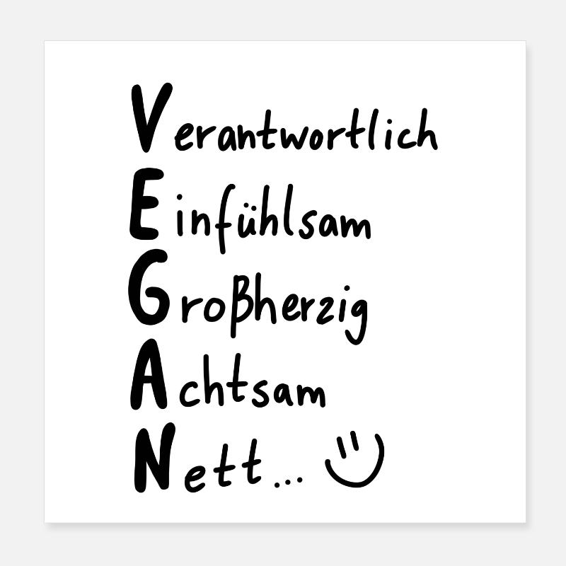 Vegan Poster 20x20 cm