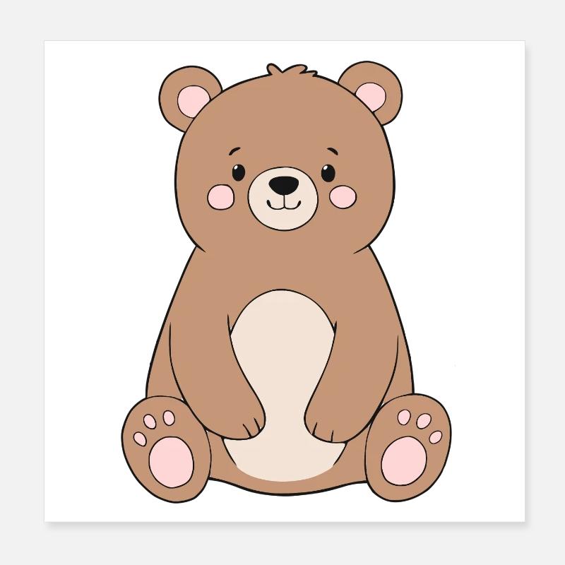 Bär Poster 20x20 cm