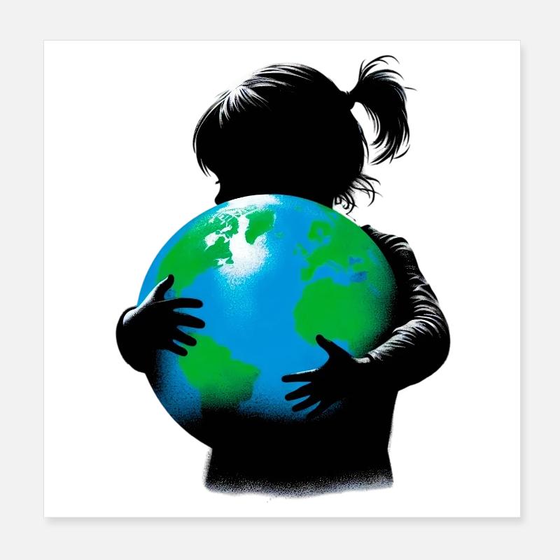 Planète Terre Poster 20 x 20 cm