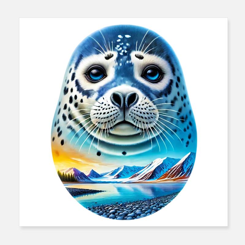 Seal Poster 8" x 8" (20x20 cm)