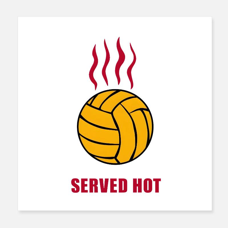 Served Hot - Poster 8" x 8" (20x20 cm) - white