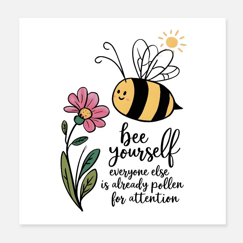 Abeille vous-même Poster 20 x 20 cm