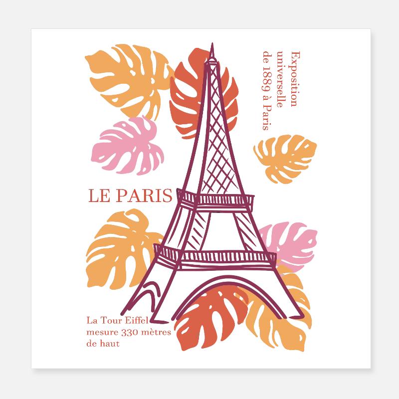 Eiffelturm Poster 20x20 cm