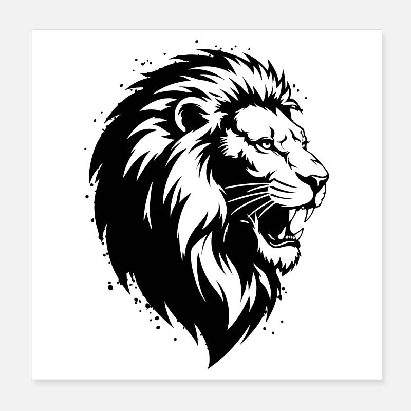 Léon fou Poster 20 x 20 cm