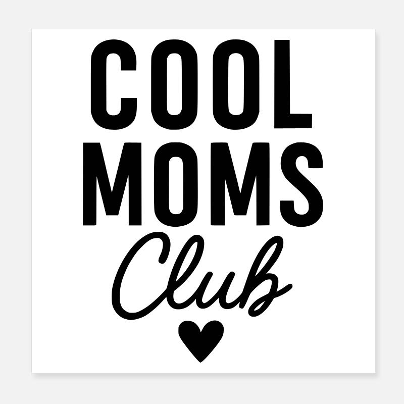 Club des mamans cool Poster 20 x 20 cm