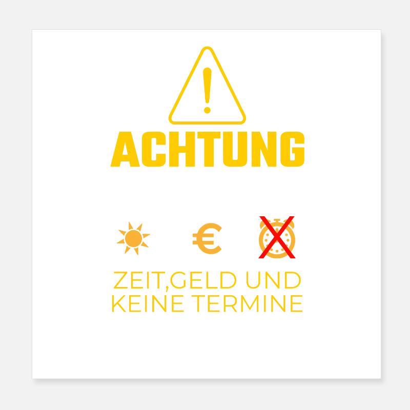 À l’attention des retraités – temps, argent et pas de rendez-vous Poster 20 x 20 cm