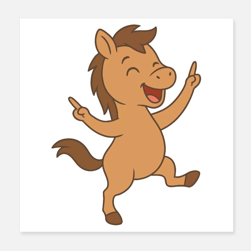 Dancing colt Poster 8" x 8" (20x20 cm)