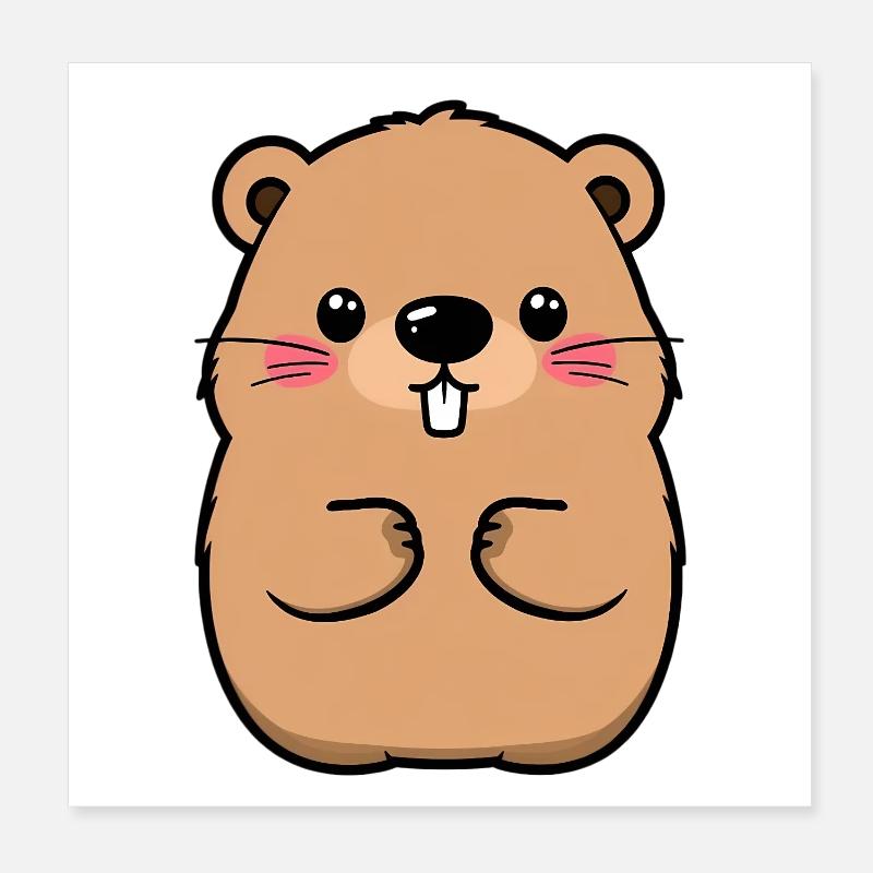 Murmeltier Poster 20x20 cm