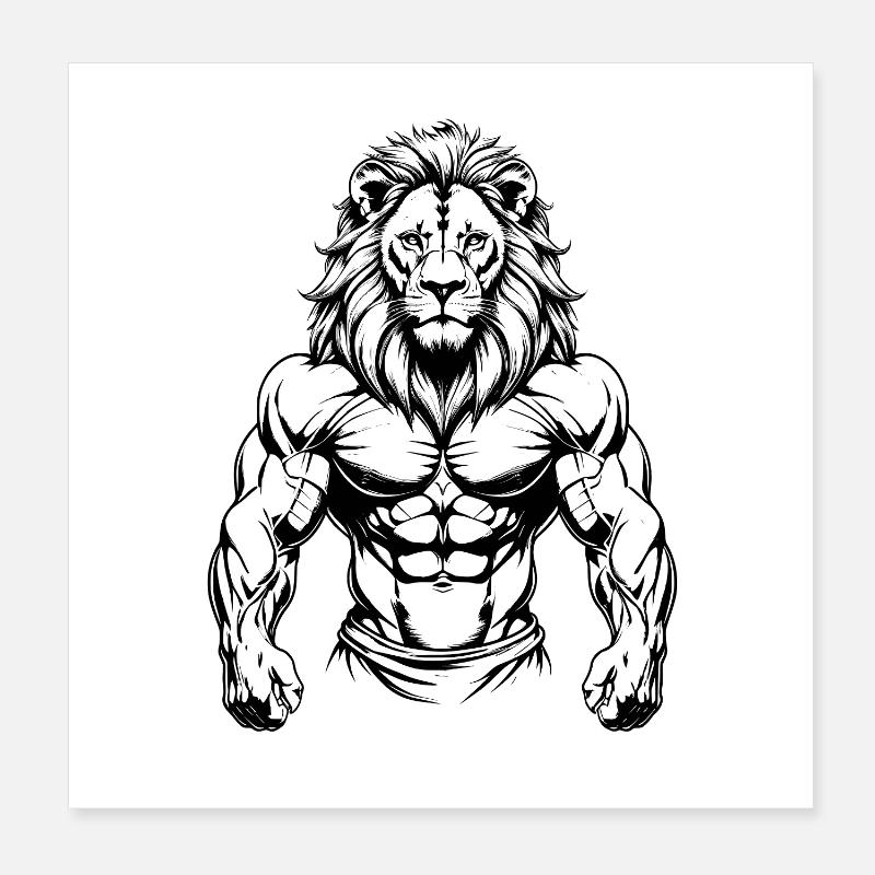 Strength of Leo Poster 8" x 8" (20x20 cm)