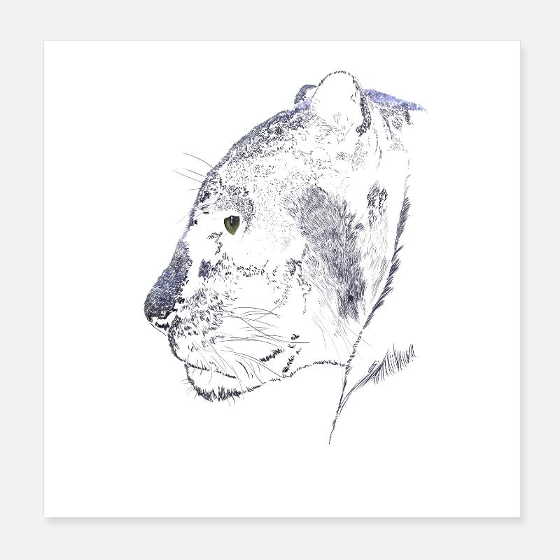 Panther Poster 20x20 cm