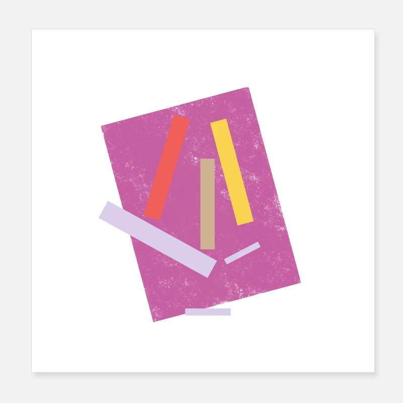 Composition abstraite de lignes colorées Poster 20 x 20 cm