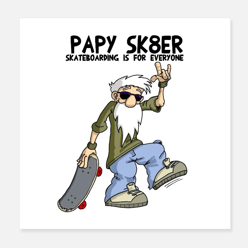 Opa SK8er Poster 20x20 cm
