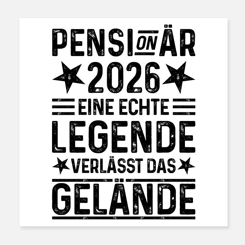 Retraité 2026 : Une légende quitte le site Poster 20 x 20 cm