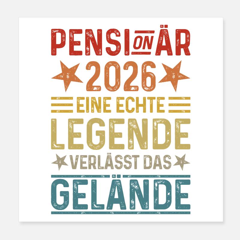 Retraité 2026 : Une légende quitte le site Poster 20 x 20 cm