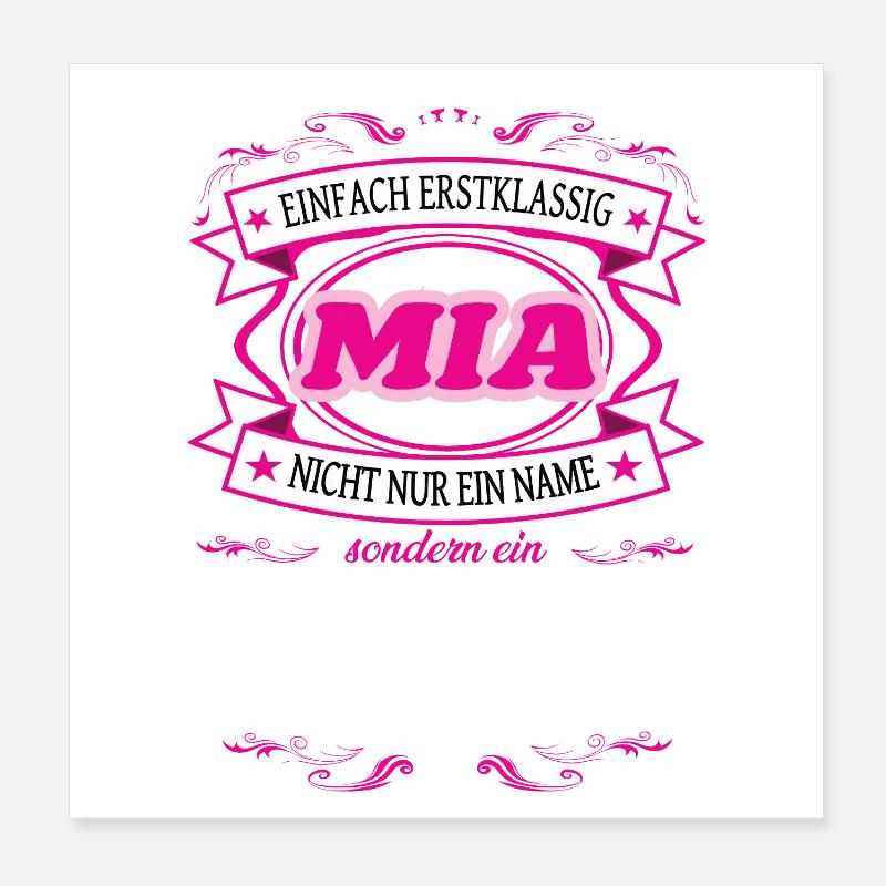 Caractéristique de qualité Mia tout simplement de première classe Poster 20 x 20 cm