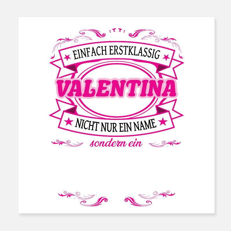 Caractéristique de qualité Valentina tout simplement de première classe Poster 20 x 20 cm