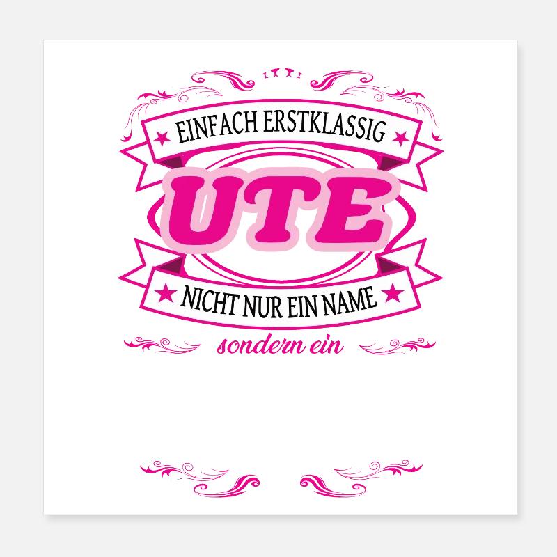 Caractéristique de qualité Ute tout simplement de première classe Poster 20 x 20 cm