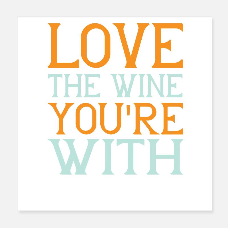 Aimer le vin Poster 20 x 20 cm