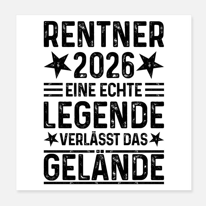 Retraités 2026 - Une légende quitte le site Poster 20 x 20 cm
