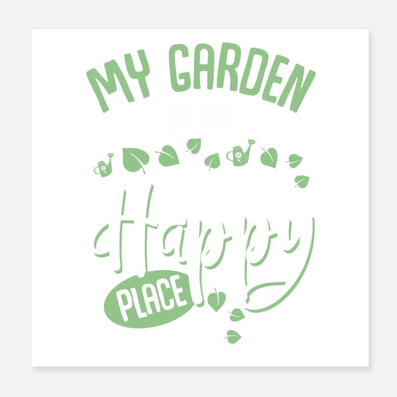 Garten Schrebergarten Poster 20x20 cm
