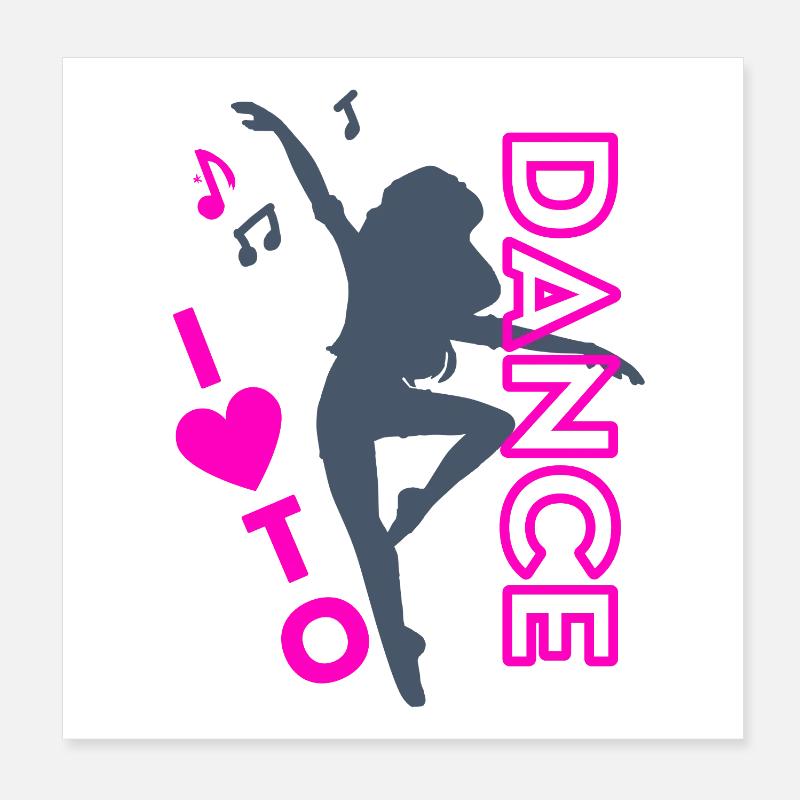 Dance Poster 8" x 8" (20x20 cm)