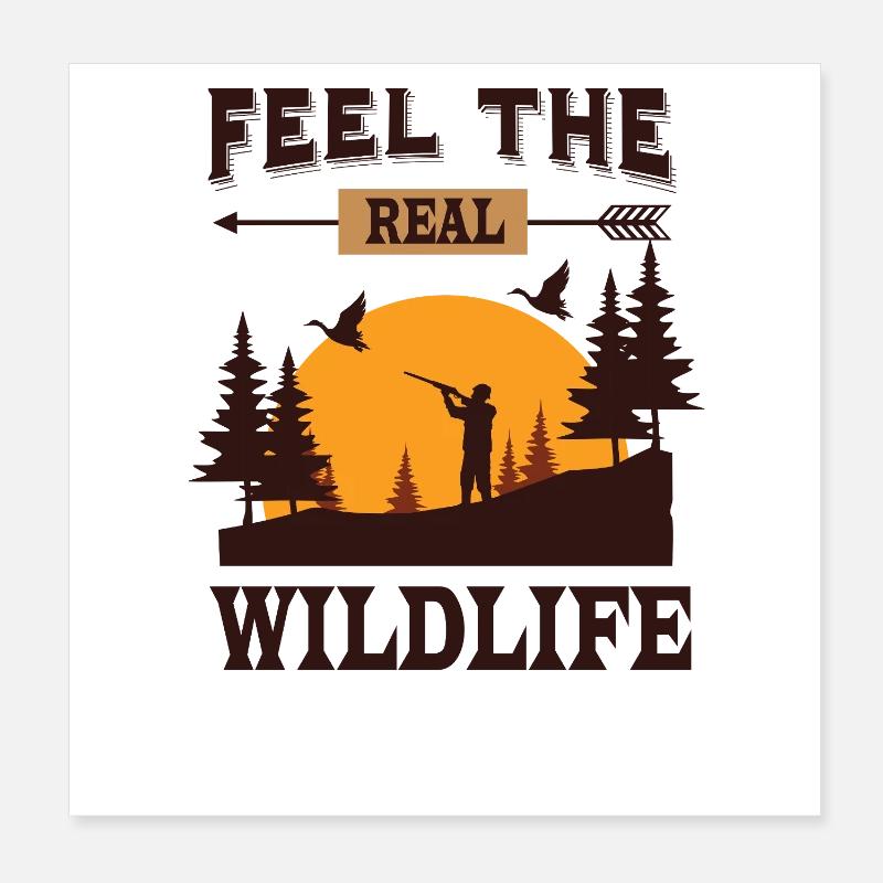 Feel real wildlife Poster 20x20 cm