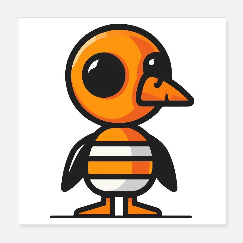 Goose Halloween Zombie Poster 8" x 8" (20x20 cm)