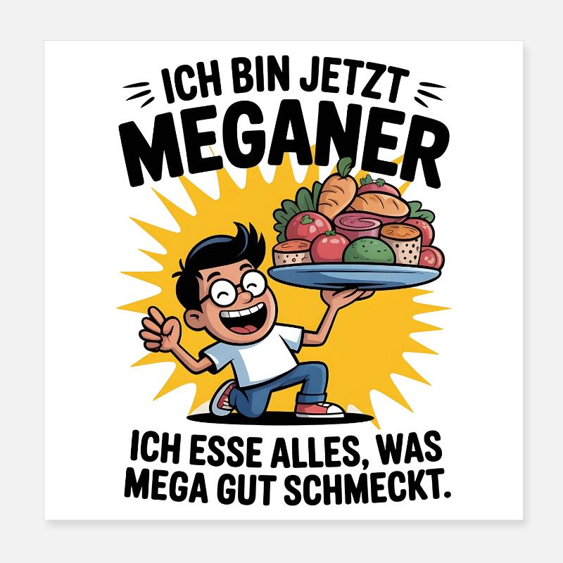 ICH BIN JETZT Poster 20x20 cm