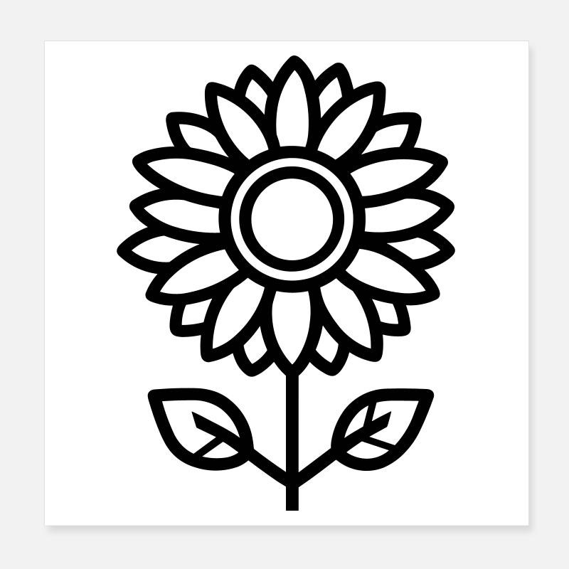 Sonnenblume Poster 20x20 cm