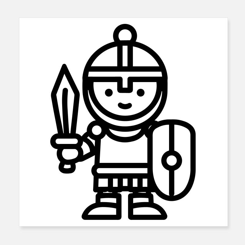 warrior Poster 8" x 8" (20x20 cm)