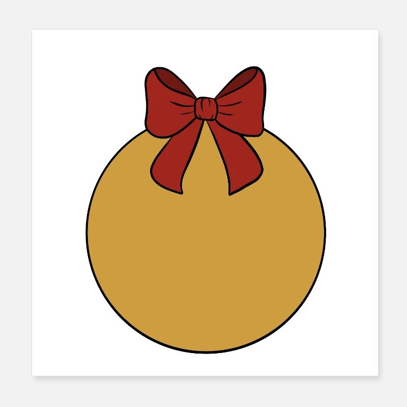 Weihnachtskugel  Poster 20x20 cm