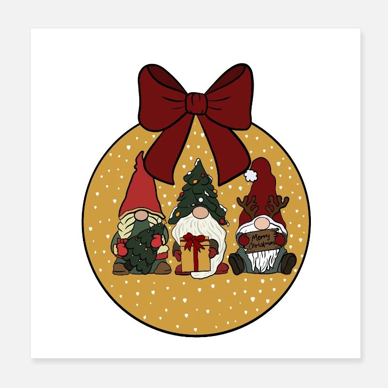 Weihnachtskugel  Poster 20x20 cm